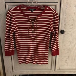 Red Striped Women's Top with